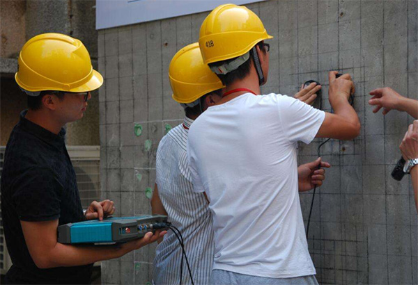我公司为江苏建工进行建筑主体结构工程检测